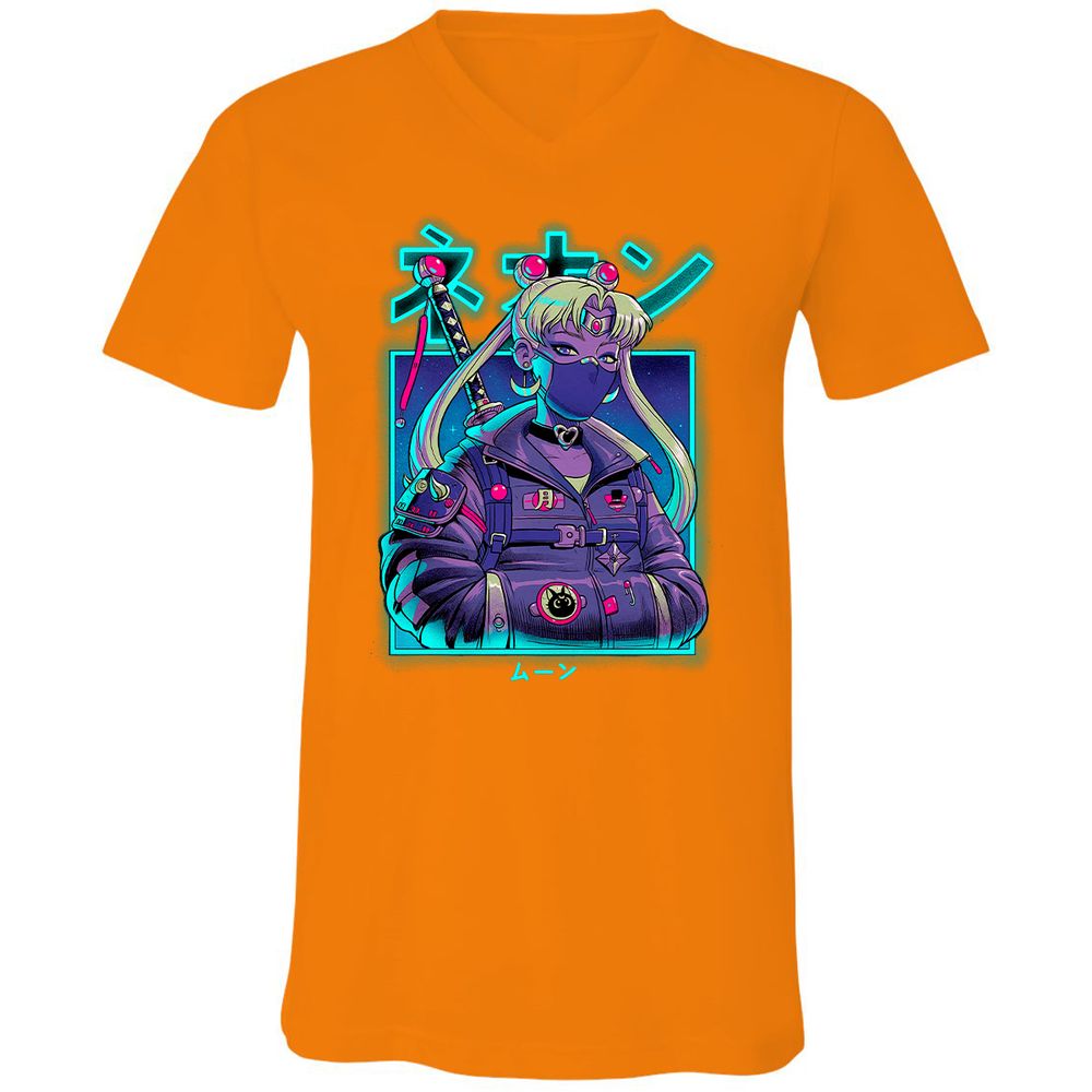 Unisex V-Neck T-Shirt - JZQ5PPGN - Orange - 11