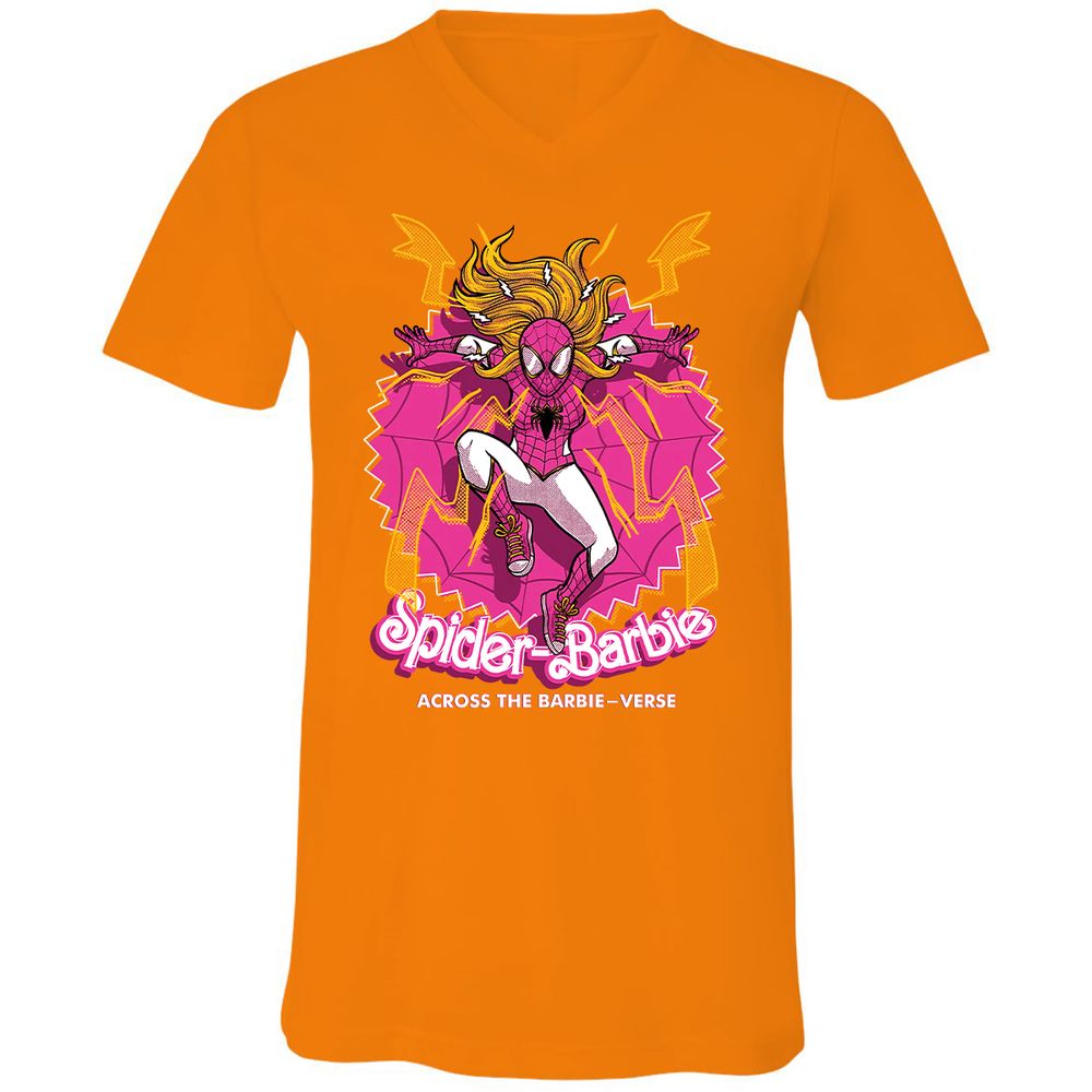 Unisex V-Neck T-Shirt - AJGCBYP3 - Orange - 11