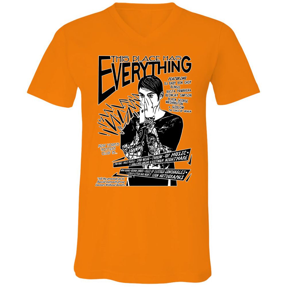 Unisex V-Neck T-Shirt - Z6T49YAR - Orange - 11