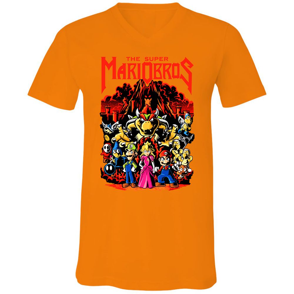 Unisex V-Neck T-Shirt - 6334TRUD - Orange - 11