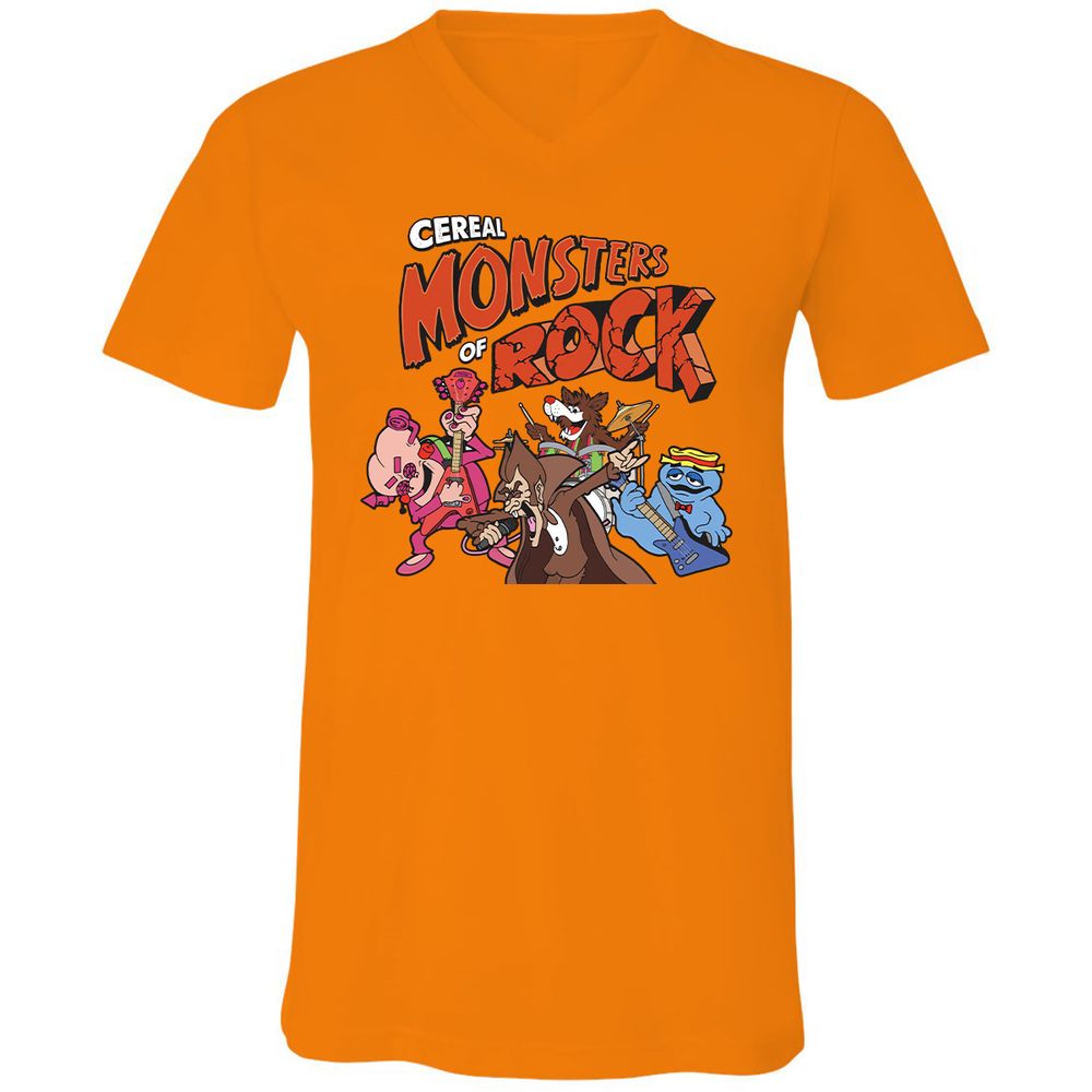 Unisex V-Neck T-Shirt - BB8WW48R - Orange - 11