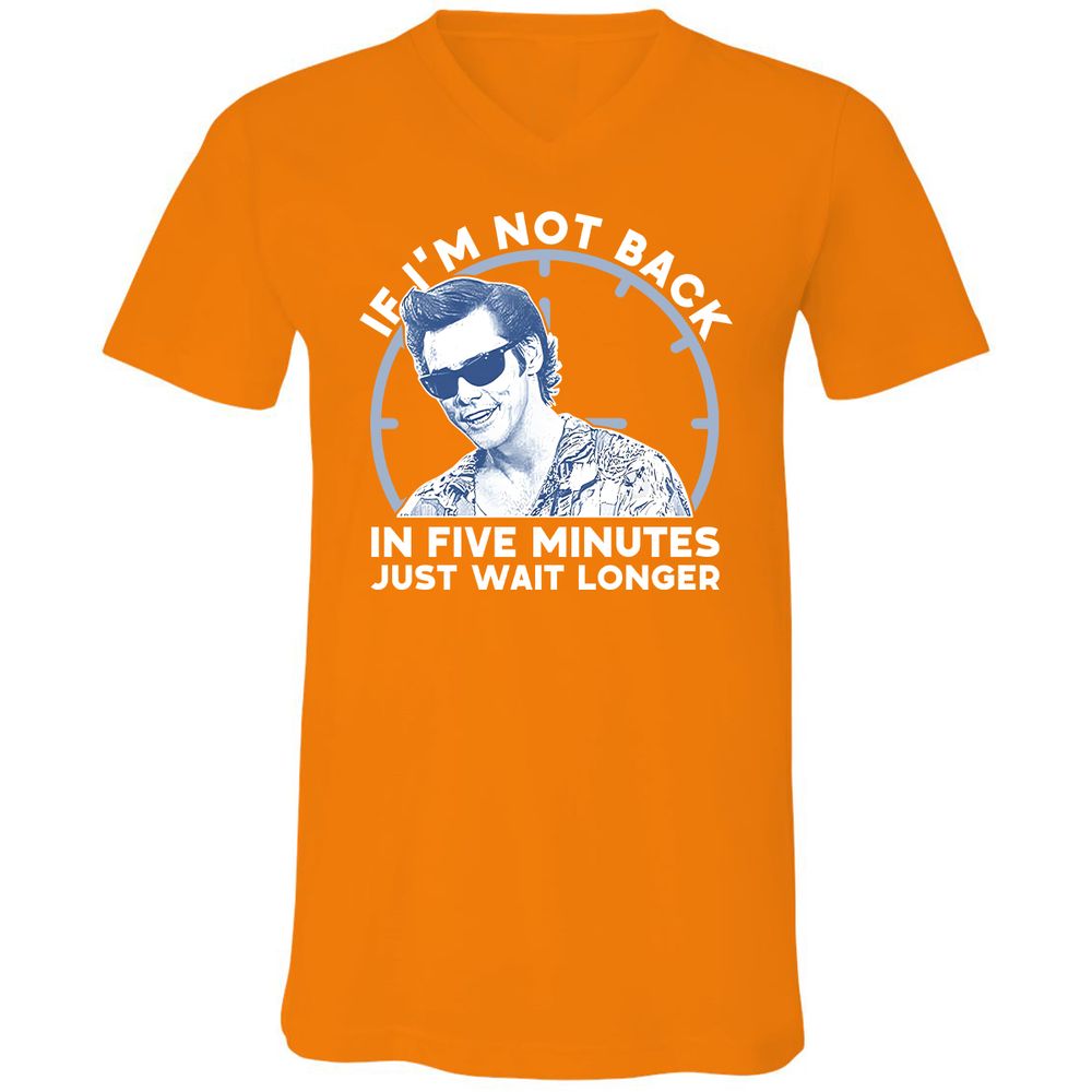 Unisex V-Neck T-Shirt - V52GJ5RZ - Orange - 11
