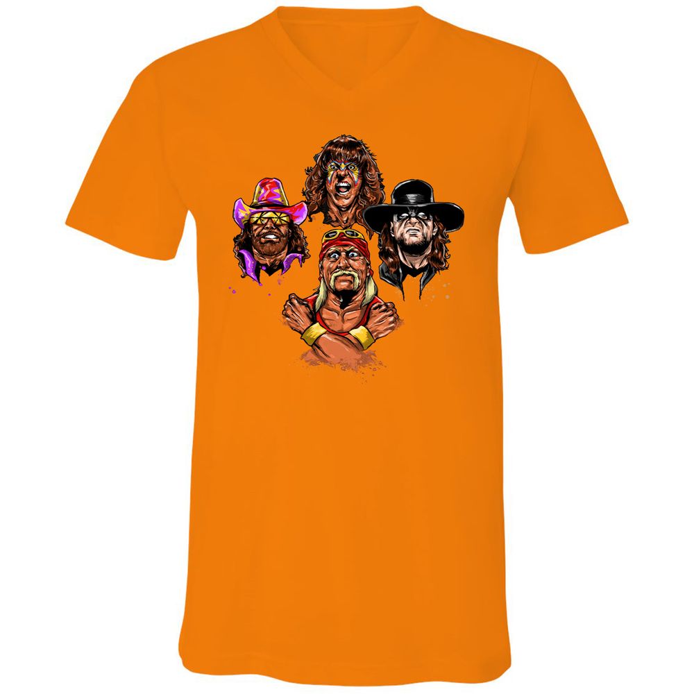 Unisex V-Neck T-Shirt - USCRWS78 - Orange - 11