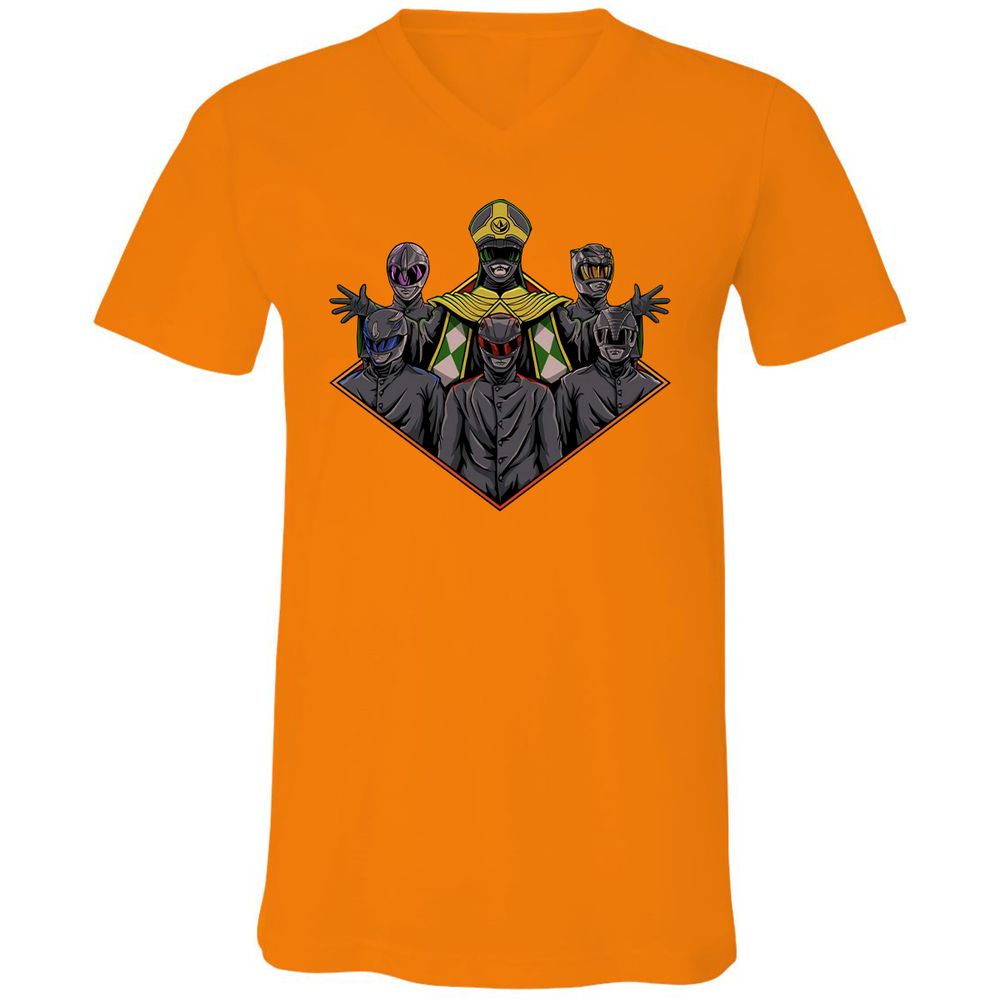 Unisex V-Neck T-Shirt - M84R9EEN - Orange - 11