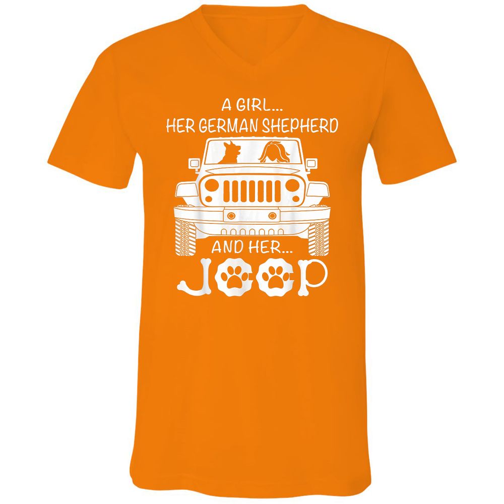 Unisex V-Neck T-Shirt - FRBZ83GP - Orange - 11
