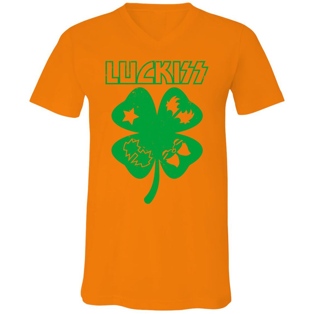 Unisex V-Neck T-Shirt - JGV3FVTM - Orange - 11