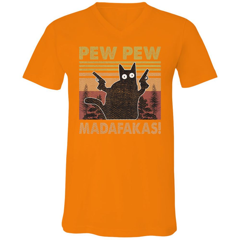 Unisex V-Neck T-Shirt - DM5L7SKW - Orange - 11