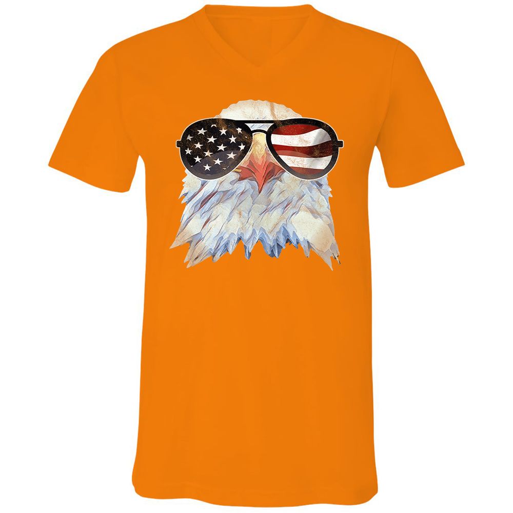 Unisex V-Neck T-Shirt - 2RLNRDUQ - Orange - 11