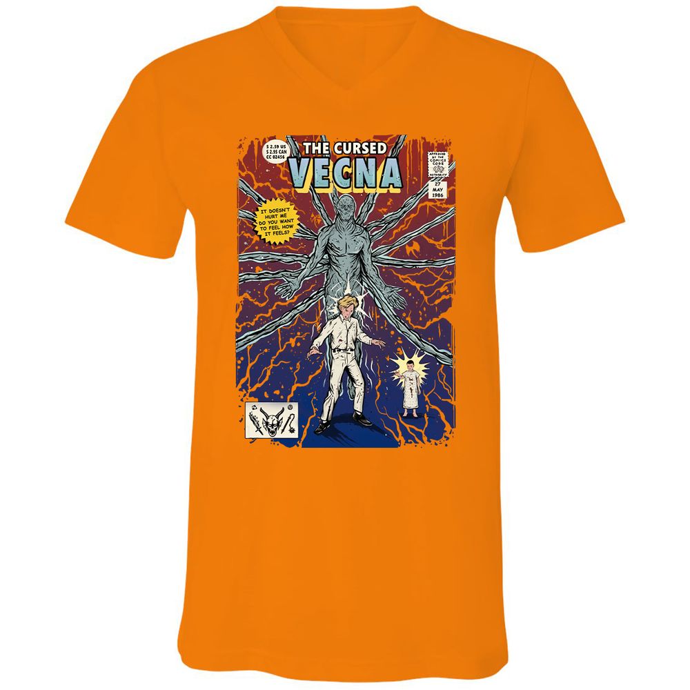 Unisex V-Neck T-Shirt - UTNQZ4FW - Orange - 11