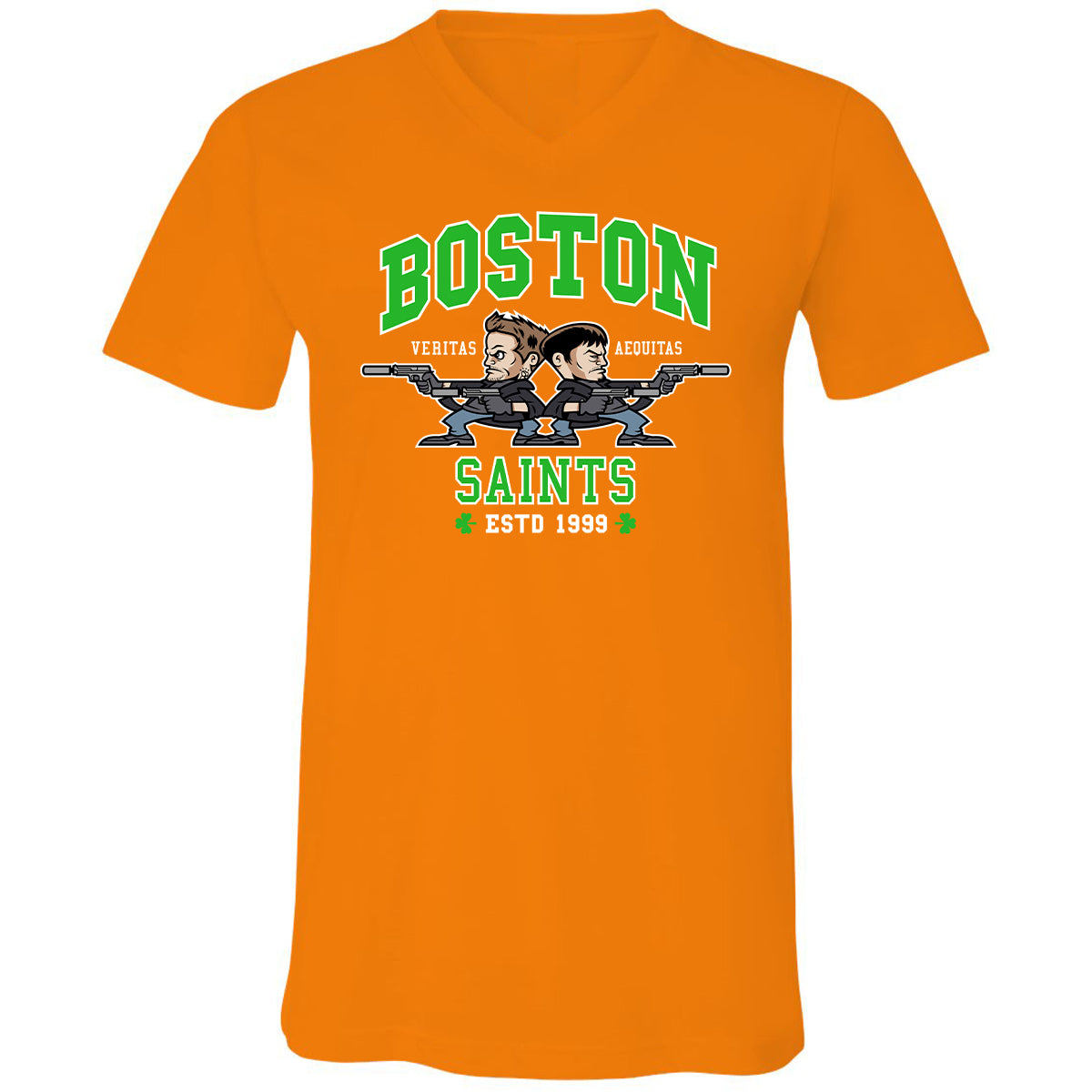 Unisex V-Neck T-Shirt - 3KBJWPQ1 - Orange - 11