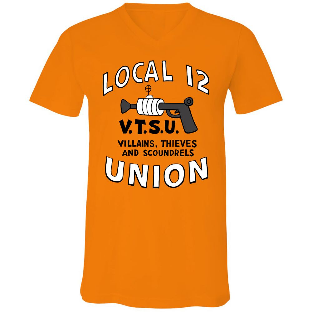 Unisex V-Neck T-Shirt - 9Z258ZLV - Orange - 11