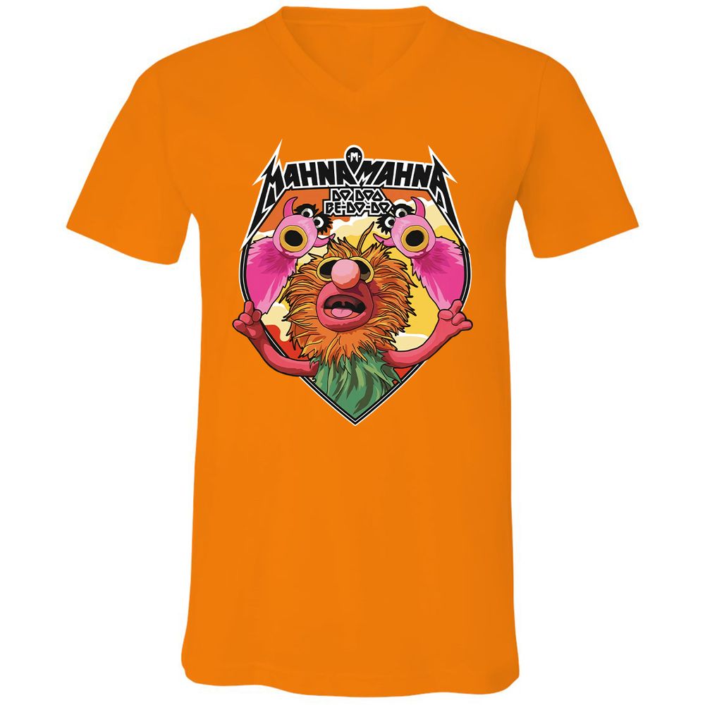 Unisex V-Neck T-Shirt - CSVSC2VL - Orange - 11