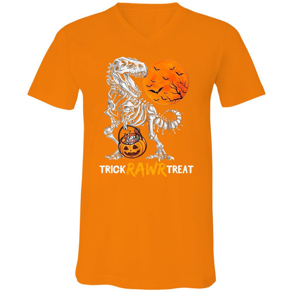 Unisex V-Neck T-Shirt - TMWDPDC1 - Orange - 11