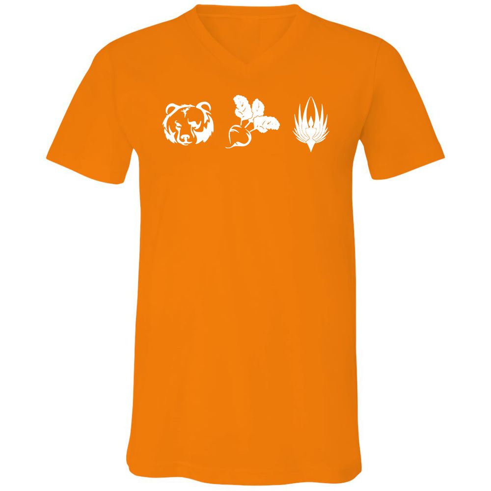 Unisex V-Neck T-Shirt - TB28D6XX - Orange - 11