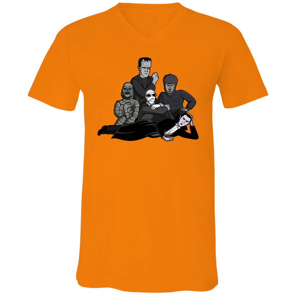 Unisex V-Neck T-Shirt - MK19M7BE - Orange - 11