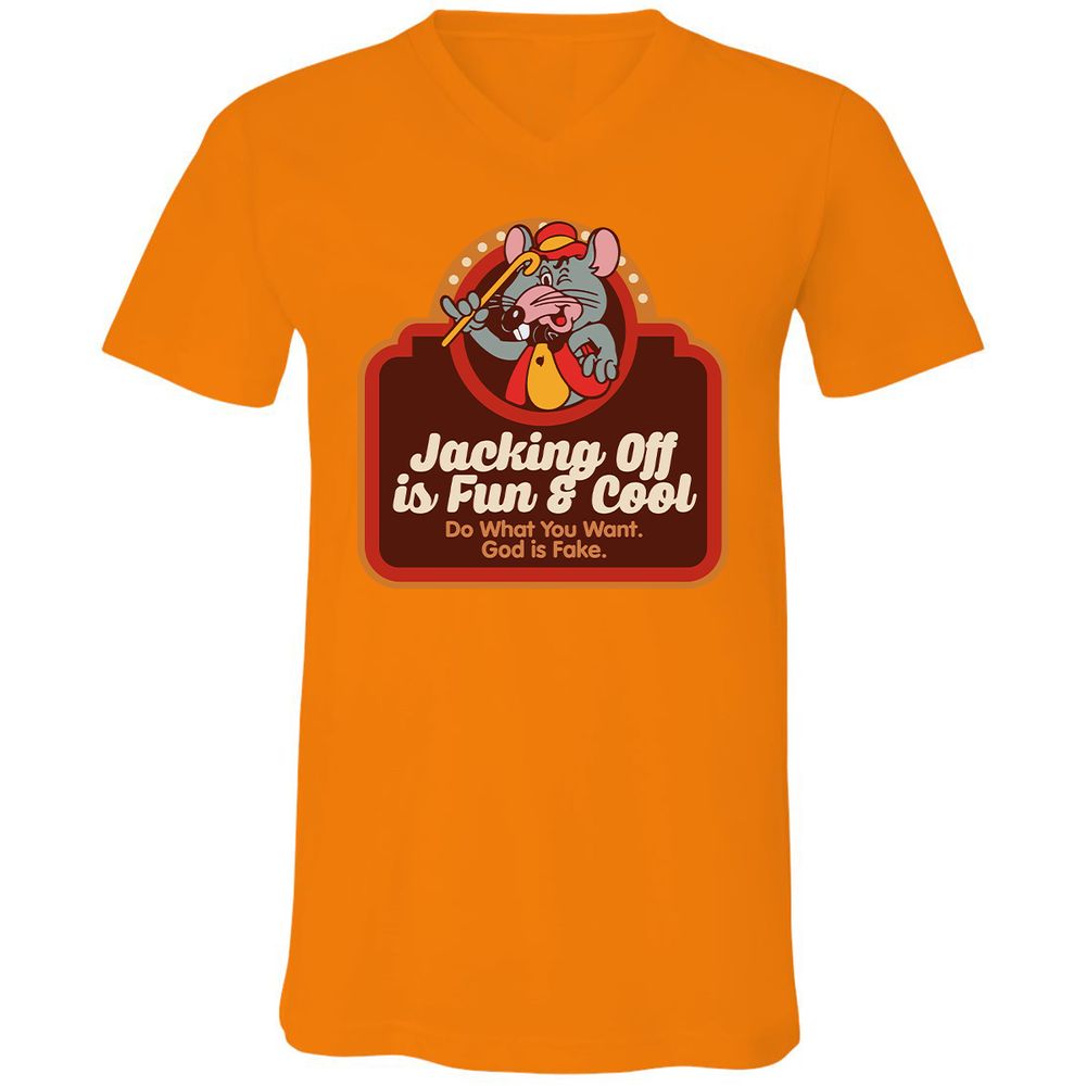 Unisex V-Neck T-Shirt - VR7UDN2U - Orange - 11