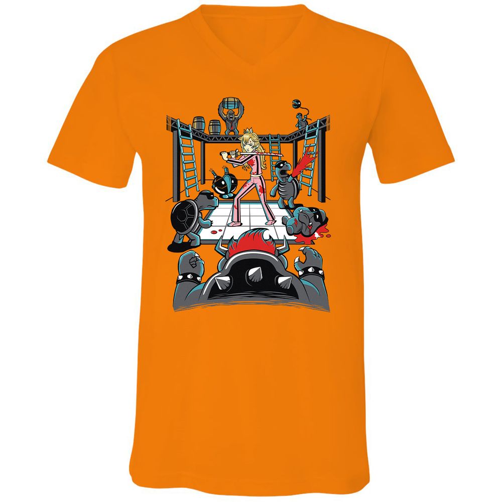 Unisex V-Neck T-Shirt - WM8U2SKJ - Orange - 11