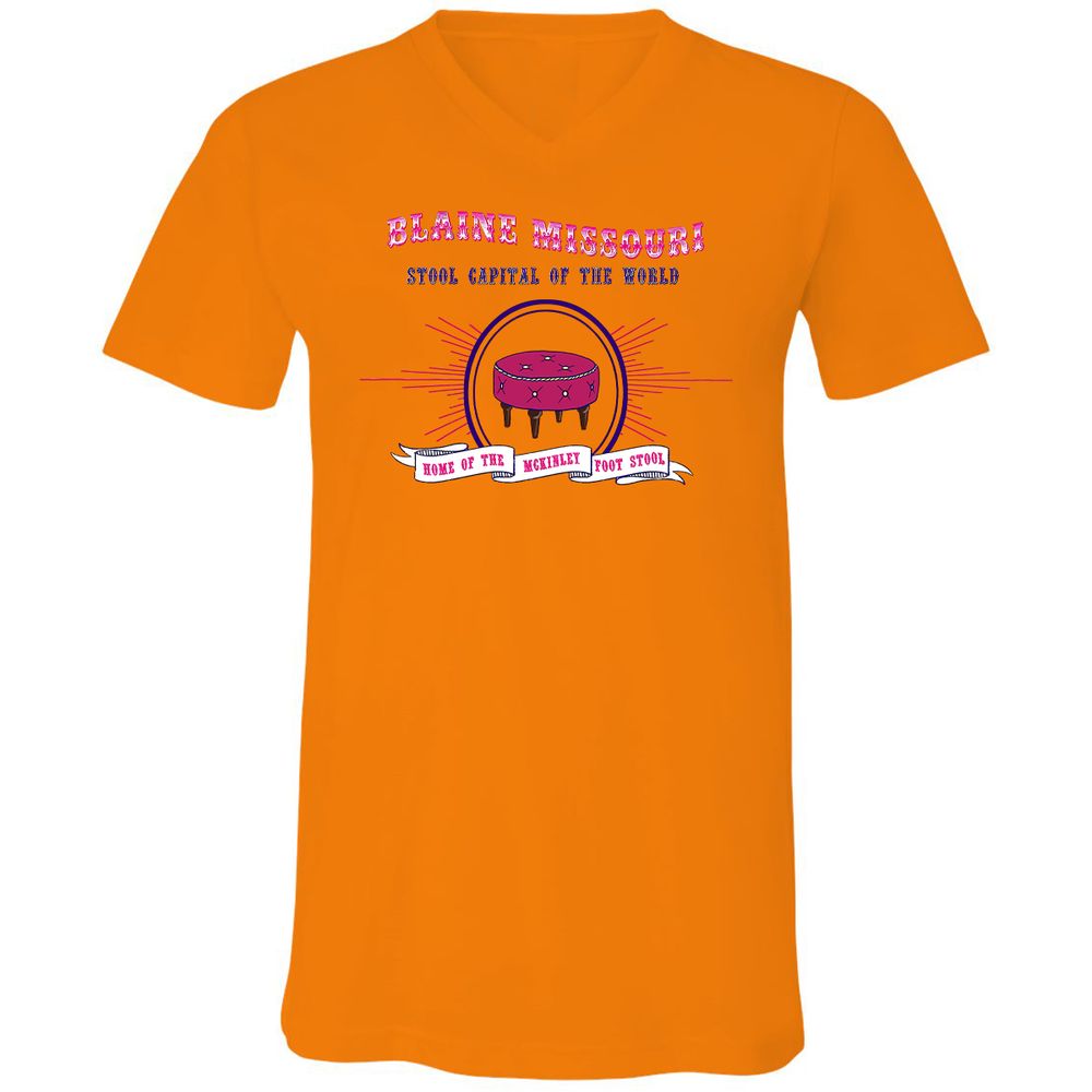 Unisex V-Neck T-Shirt - EJPHC9MR - Orange - 11