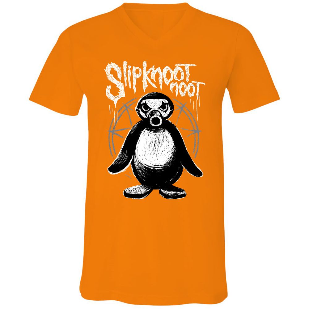 Unisex V-Neck T-Shirt - RY8STQJY - Orange - 11