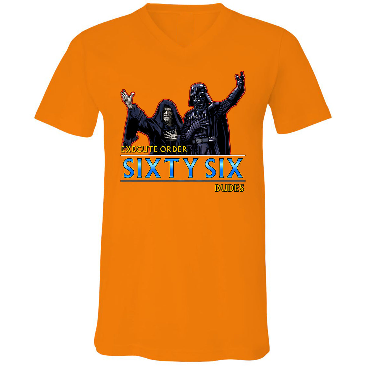 Unisex V-Neck T-Shirt - N87N28CY - Orange - 11