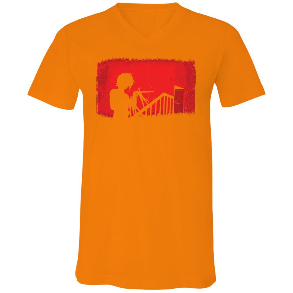 Unisex V-Neck T-Shirt - 84LWF29U - Orange - 11