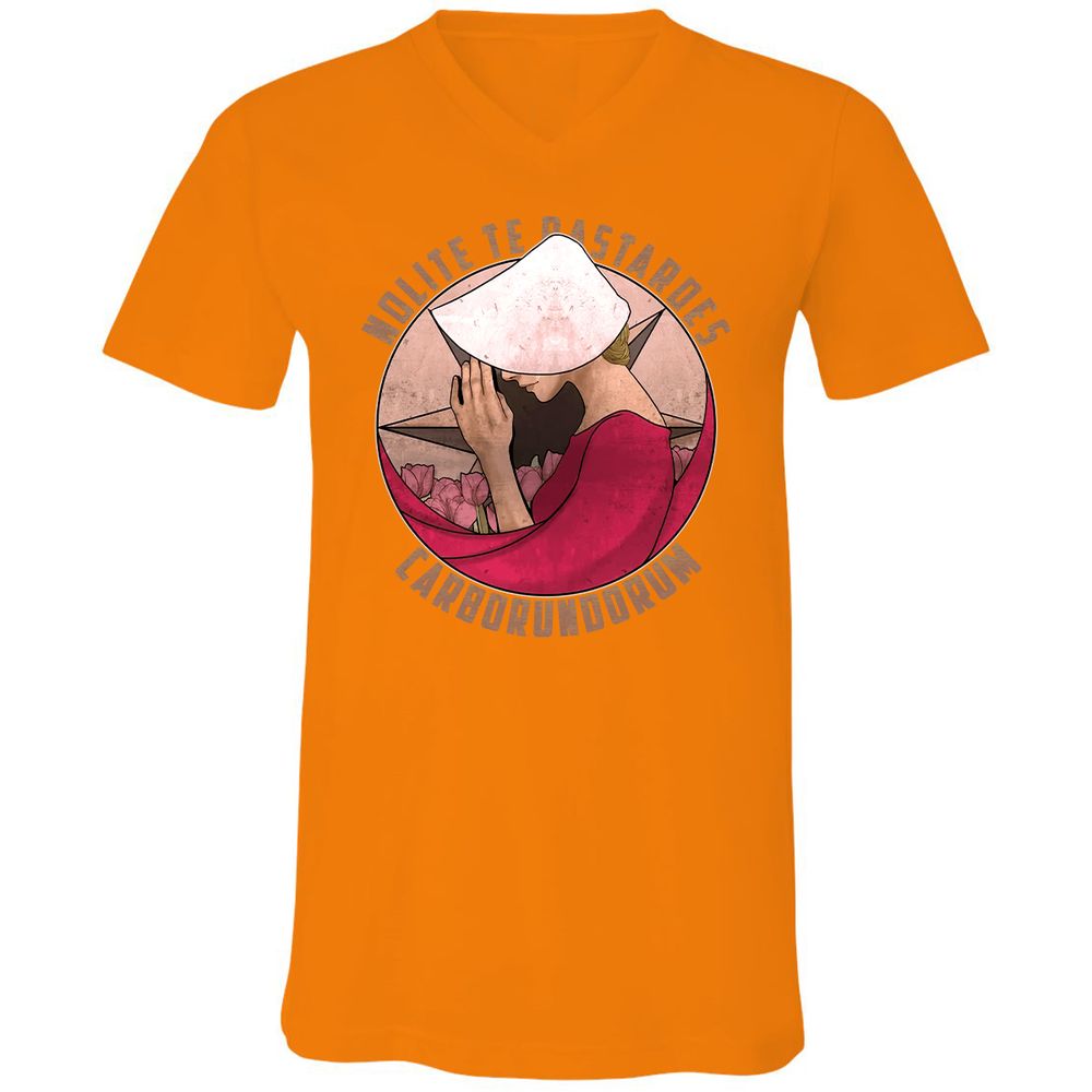 Unisex V-Neck T-Shirt - 3ZPS6SK8 - Orange - 11