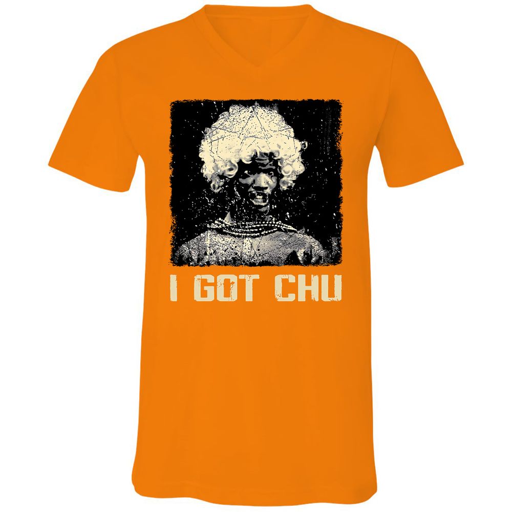 Unisex V-Neck T-Shirt - ZEMCYDUK - Orange - 11