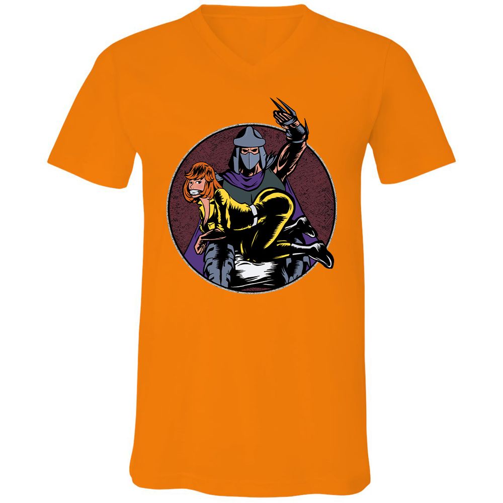 Unisex V-Neck T-Shirt - P4GC758K - Orange - 11