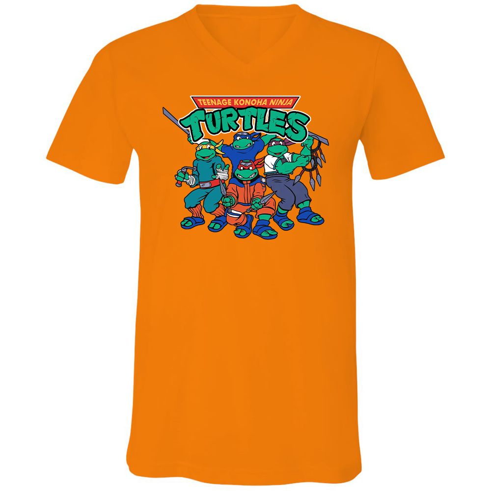 Unisex V-Neck T-Shirt - MBM4HVYH - Orange - 11