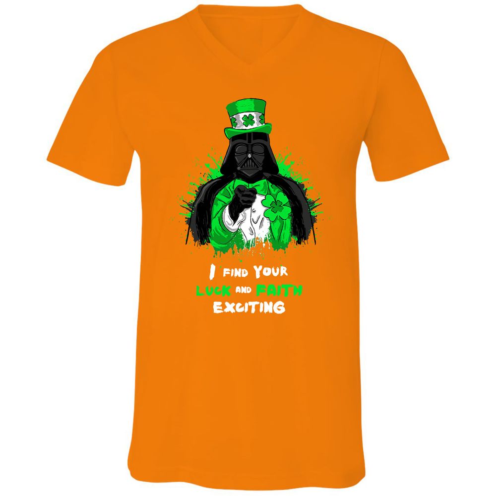 Unisex V-Neck T-Shirt - AVUAW3U3 - Orange - 11