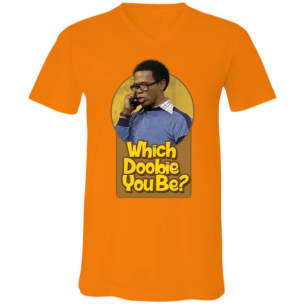 Unisex V-Neck T-Shirt - R1SPWKWQ - Orange - 11