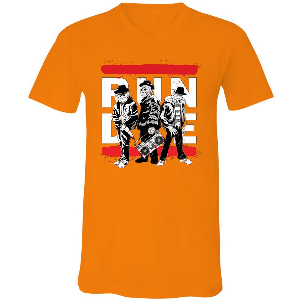 Unisex V-Neck T-Shirt - K5S81PRX - Orange - 11