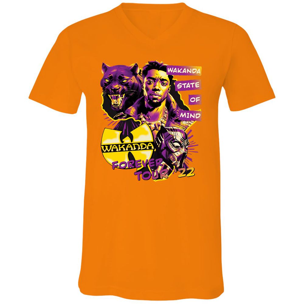 Unisex V-Neck T-Shirt - M84ZT2BX - Orange - 11