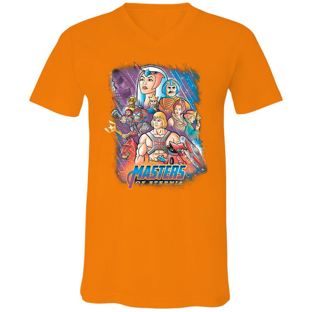 Unisex V-Neck T-Shirt - BCEGL4P8 - Orange - 11