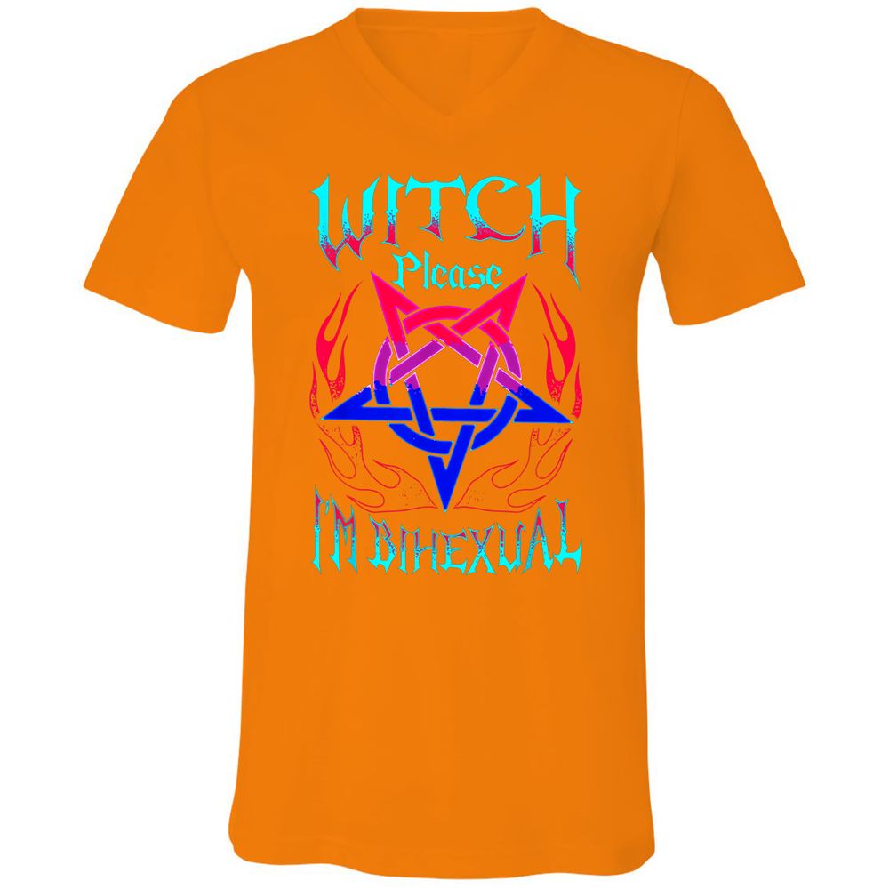 Unisex V-Neck T-Shirt - FRX93FB3 - Orange - 11