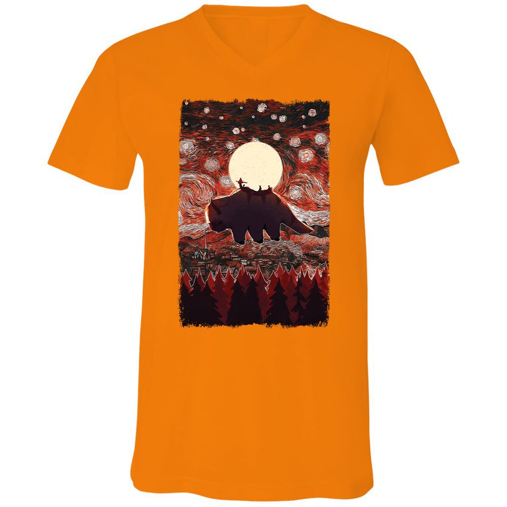 Unisex V-Neck T-Shirt - TG73CHSD - Orange - 11