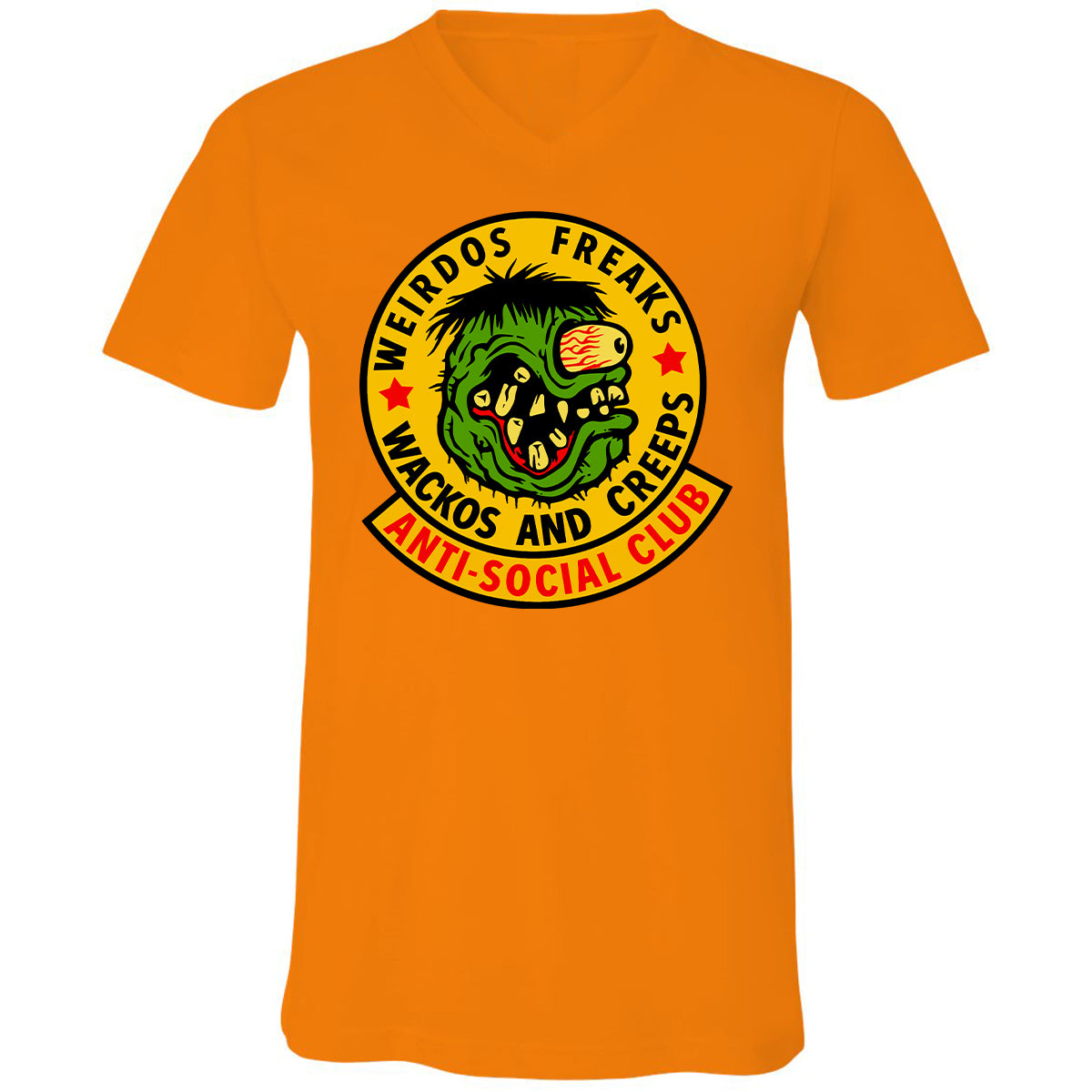 Unisex V-Neck T-Shirt - 24WZ6F8J - Orange - 11
