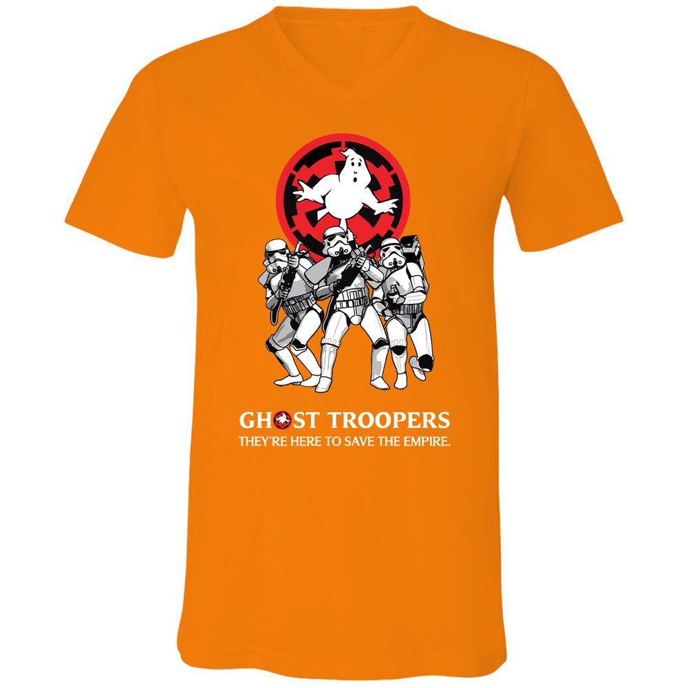 Unisex V-Neck T-Shirt - JMN9HP1D - Orange - 11