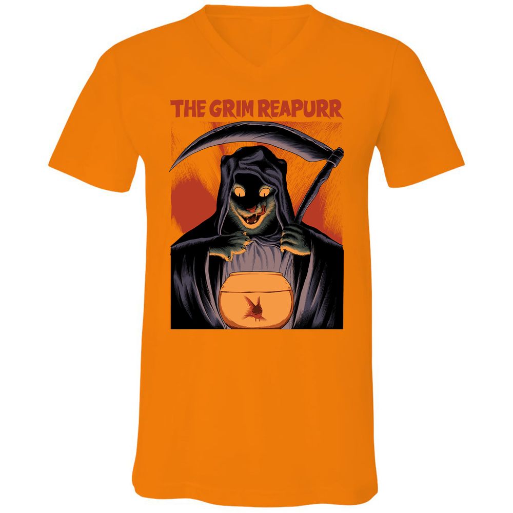 Unisex V-Neck T-Shirt - P2FJHAYT - Orange - 11