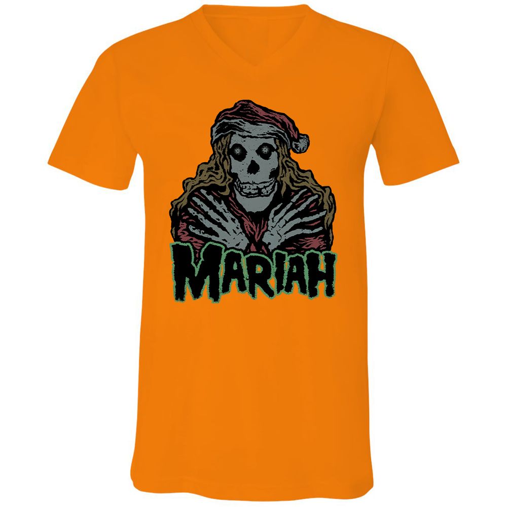 Unisex V-Neck T-Shirt - ELDR5SZF - Orange - 11