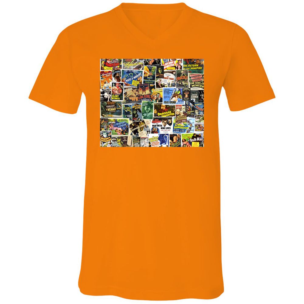 Unisex V-Neck T-Shirt - ZB6U65SP - Orange - 11