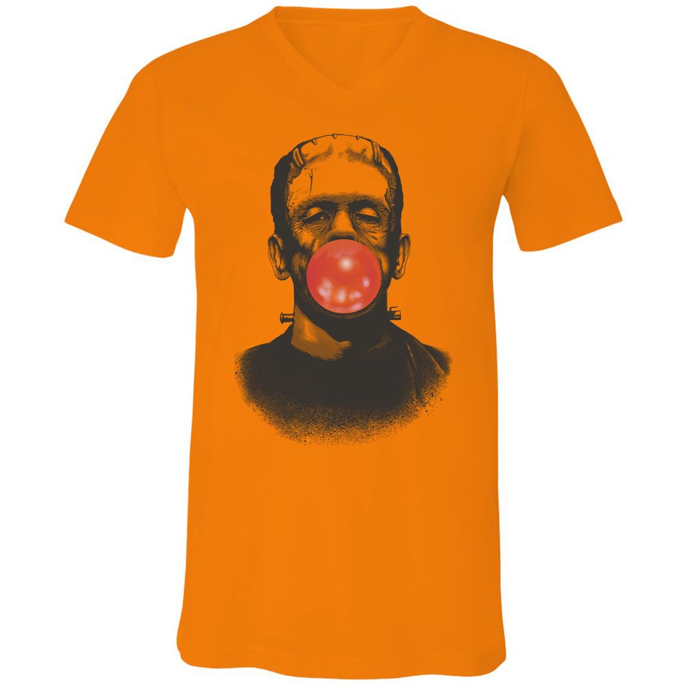 Unisex V-Neck T-Shirt - ZWQTD2RA - Orange - 11