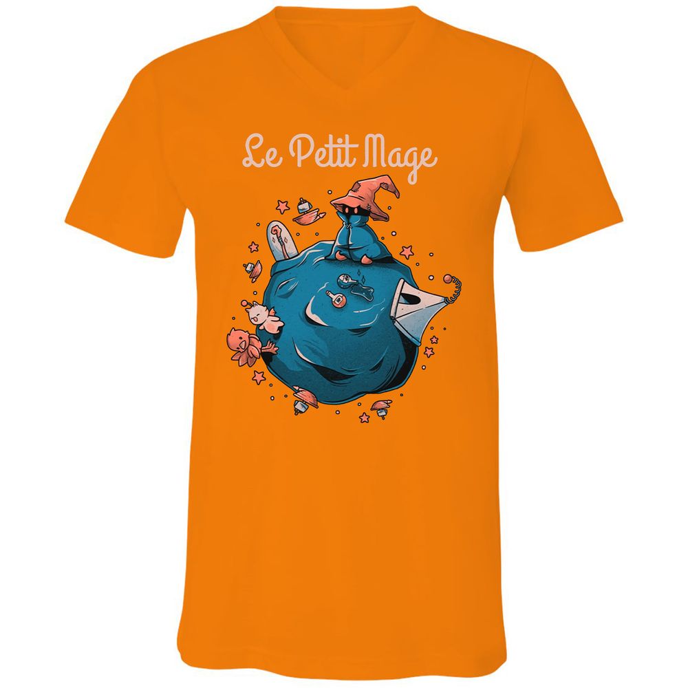Unisex V-Neck T-Shirt - XTQN46A4 - Orange - 11