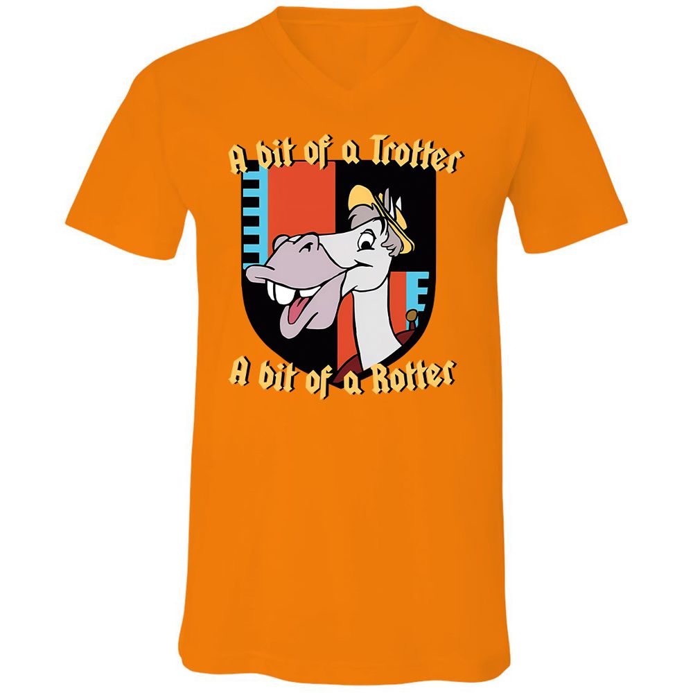 Unisex V-Neck T-Shirt - KXTFAN3J - Orange - 11