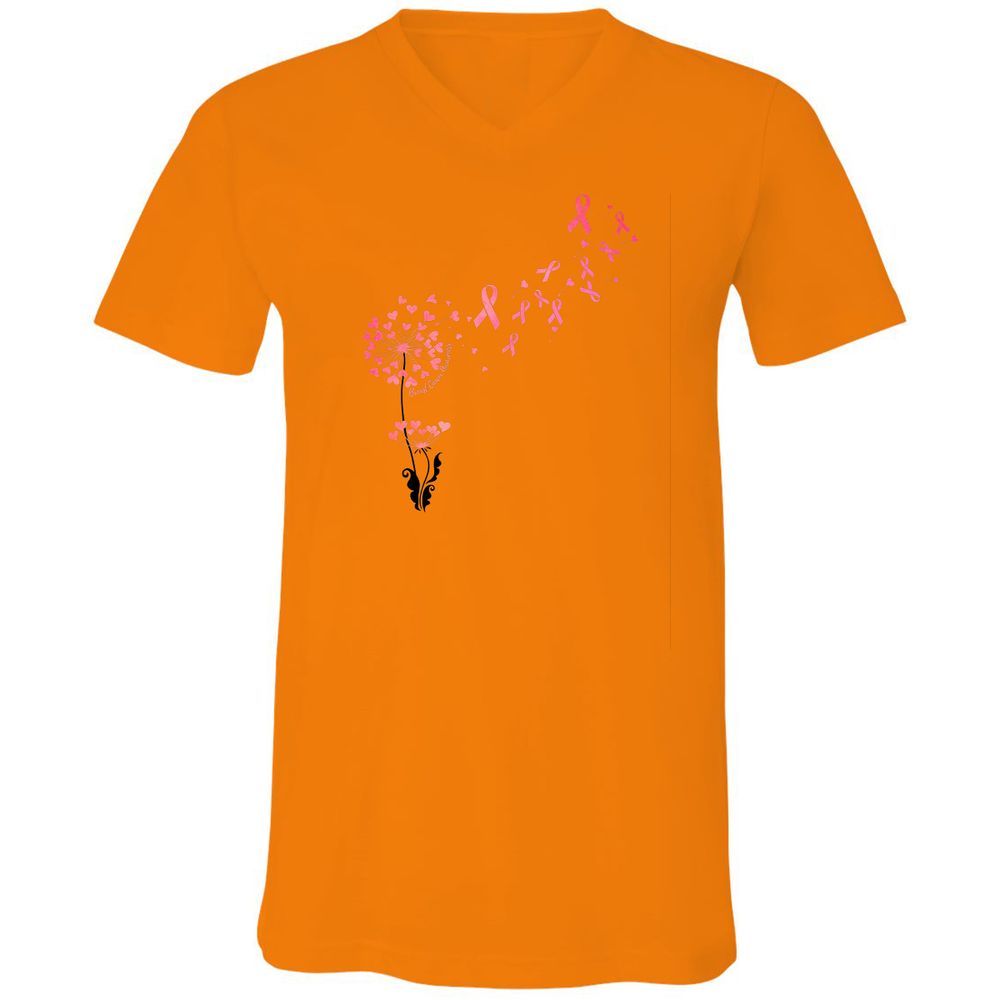 Unisex V-Neck T-Shirt - 7TV9PNH8 - Orange - 11