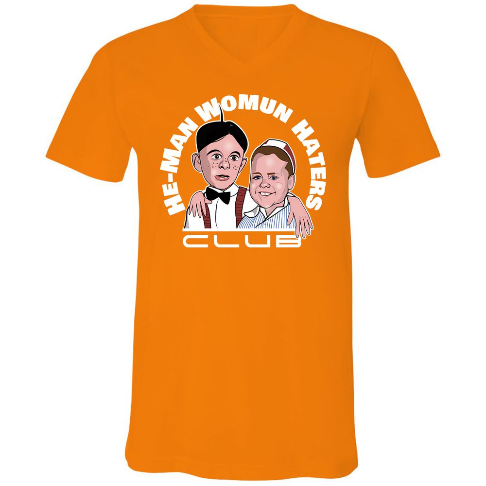 Unisex V-Neck T-Shirt - NZM4XFY2 - Orange - 11