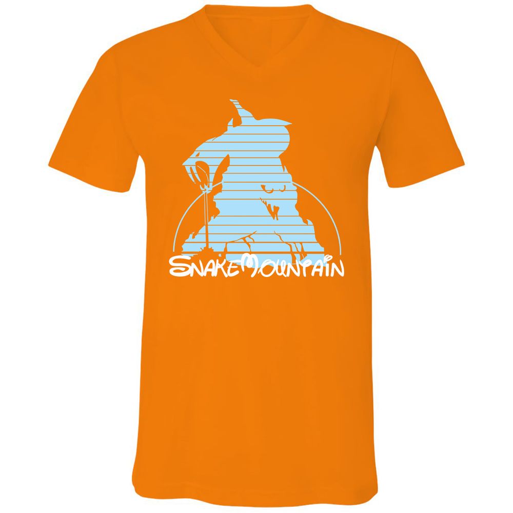 Unisex V-Neck T-Shirt - 6XKA2UXM - Orange - 11