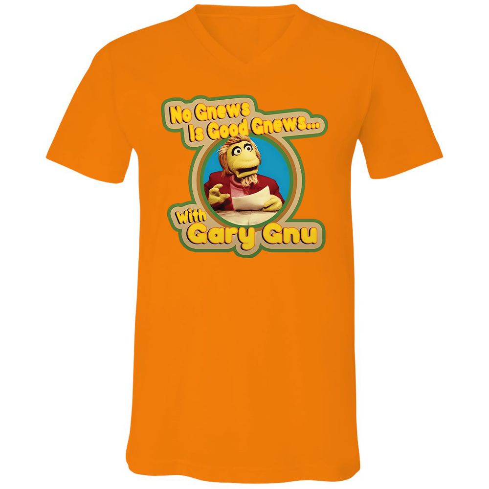 Unisex V-Neck T-Shirt - VKD1EPHQ - Orange - 11