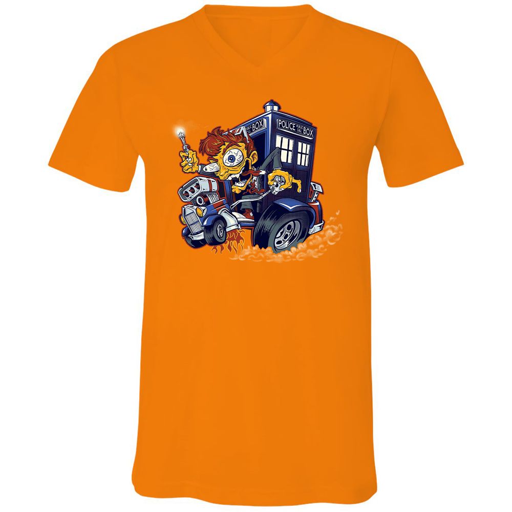 Unisex V-Neck T-Shirt - GPH5B3H6 - Orange - 11