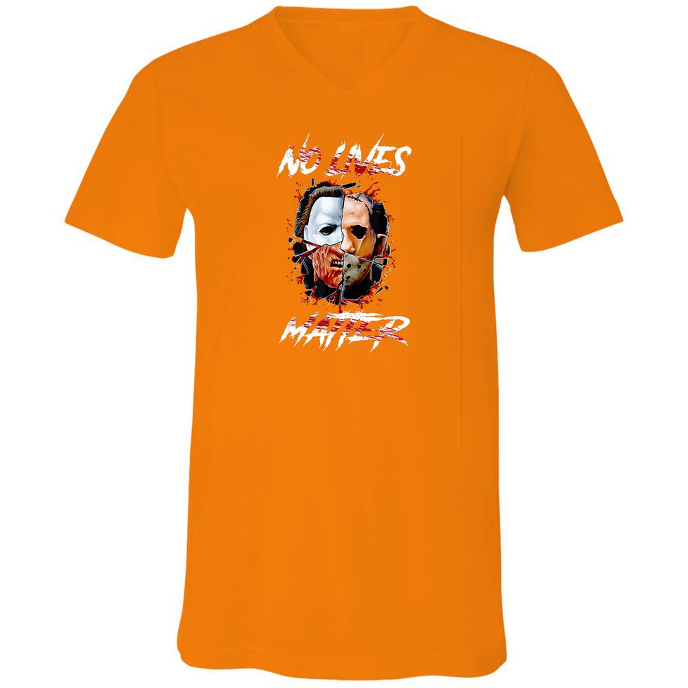 Unisex V-Neck T-Shirt - K1FEBXC3 - Orange - 11